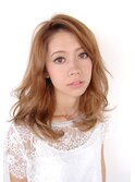 ハーフモデル風アッシュベージュスタイル