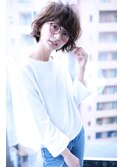 フリンジバング×スポンテニアス耳かけふわミディ【Cloud zero】