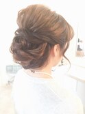 シニヨン風アップ　ヘアセット