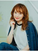 愛されミディアムパーマ