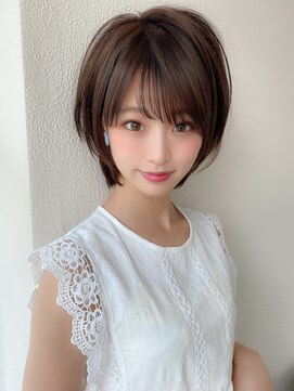 アフロート ディル(AFLOAT D'L) 大人かわいい小顔ボブ ひし形シルエット カーキグレージュ