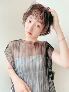 フレイムスヘアーアンドリラックス 西川口店 外ハネボブセクションカラーペールベージュグラデーションカラー