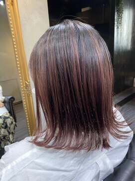ヘアーシグネチャー(Hair Signature) 20代/30代/小顔/大人可愛い/ミディアム/ピンクカラー