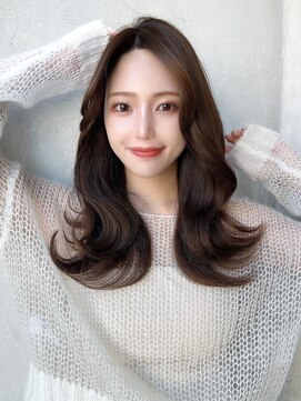 アフロート ルヴア(AFLOAT RUVUA) るなstyle 前髪なしの韓国風くびれヘア♪ 20代30代40代 ベージュ