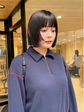 パーク(PAAQ) 【haru】twiceモモ風姫カット×暗髪ボブ
