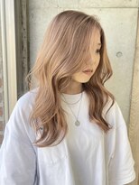 サンク 原宿 表参道(cinq) ミルクティーベージュダブルカラーインナーカラーケアブリーチ