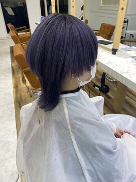 アプリバイリアン 浦和2号店(appri by Rien) ウルフカット/パープルカラー