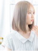 八潮/髪質改善/ハイトーンカラーのタイトストレートロブi