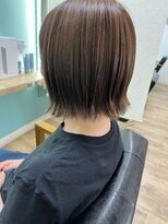 カトレア 海岸通り店&nbsp;切りっぱなしボブベージュカラー