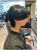 コンマヘア黒髪マッシュ