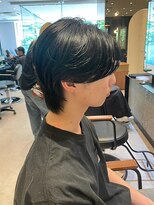 ダブル(W) コンマヘア黒髪マッシュ