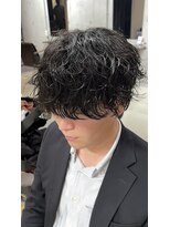 ブルニール 心斎橋(BLEUNIR)&nbsp;重ため　波巻きツイストスパイラルパーマ　マッシュ