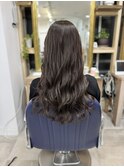 ロングヘアーコテ巻き