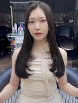 ロンドアヴァントゥス 池袋(Lond aventus)&nbsp;ミニウルフレイヤーカット顔周りカット前髪カット韓国ロング池袋