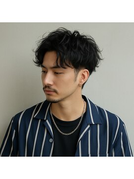 スープレックス ヘアーデザイン(SOUPREX HAIR DESIGN) SOUPREX大人メンズセンターパート ニュアンスパーマ 30代