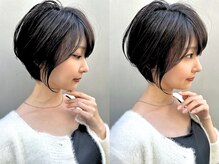 - レイヤーボブ - 重すぎず、甘すぎず。骨格補正で、顔まわりに絶妙な陰影を