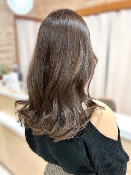 ジップ 稲毛店(ZIP) ハイライトカラー/細めハイライト/ベージュ/グレージュ/透明感.