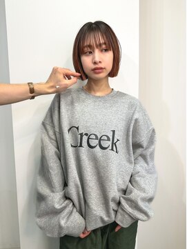 フォト 新宿三丁目(foto) くびれヘア/アプリコットオレンジ/韓国/ボブ/レイヤー/前髪/新宿