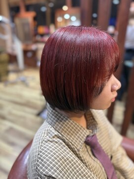 ヘアー キューブ フィール 都町店(hair cube feel) レッドカラー&エンドカラー