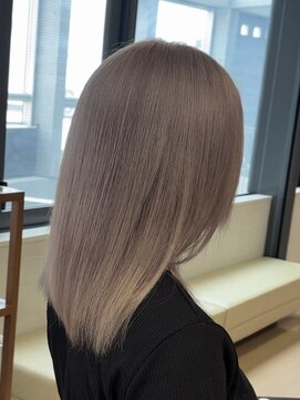 ホワイトカラー/シルバーグレージュ/ケアブリーチ/ダブルカラー