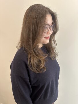 ゴートゥデイ 札幌Nix店(GO TODAY) 顔まわりレイヤー+オリーブカラー