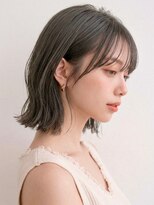 キミトヘアデザインアンドスパ(Kimito Hair design&spa)&nbsp;ミディアムレイヤー　レイヤーボブ　ミルクティーベージュ　ボブ