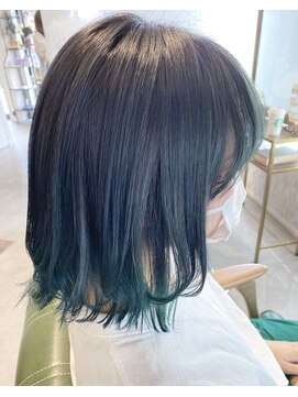 ヨル(Jor) 切りっぱなしボブ/外ハネ/ブリーチ/グラデーションカラー