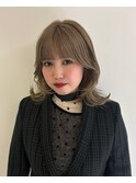 表参道/イメチェン/ピンクベージュ/アンブレラカラー/前髪