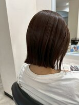ドクターズサロン レラパール&nbsp;ぱっつん/切りっぱなしボブ/ダークブラウン/髪質改善/縮毛矯正