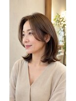 フィールヘアー 樟葉店(Feel hair)&nbsp;艶ウォルナットブラウン×まとまりセミロング