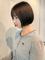 アイリス 天文館店(AIRIS)&nbsp;ミニボブ 切りっぱなしボブ アッシュ 髪質改善 前髪カット 20代