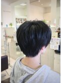 美シルエットショート☆直毛を柔らかい質感に見せる