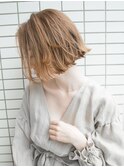 まとまる切りっぱなしボブヘア