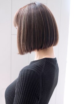 アイティー バイ アルバム 浦和店(IT by ALBUM) ハイライトボブ_ココアブラウンフリンジウェーブ_ba278433