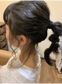 ♪癖毛さん…ゴムとオイルだけ♪簡単アレンジ ポニーテール♪