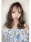 10代20代30代40代 シースルーバングのセミロング外ハネ　藤沢