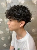 メンズマッシュパーマ波巻きツイストスパイラルパーマ札幌大通