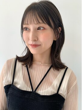 ラグ(log) 簡単スタイリング!フルバング×ストレートミディアム!