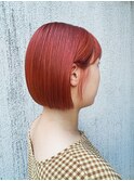 【morio池袋】◎プツッとおしゃれボブオレンジヘアー◎