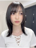 小顔顔周りフェイスレイヤー前髪シースルーバング美髪イメチェン