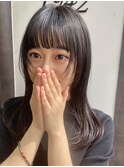 前髪ぱっつんフェイスレイヤーミディアム/フェイスレイヤー◯
