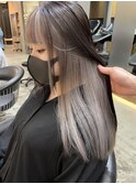 インナーカラーグレー/卒業式初カラー/ヘアカラー人気スタイル