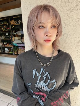 サラ 天神大名店(SARA) 【天神】レイヤーウルフ×ホワイトベージュ