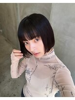 ヤイエ 青山店(yiye)&nbsp;大人ボブ大人ショートボブ切りっぱなしボブ前髪あり前下がりボブ