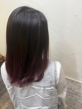 シュリット(schritt) ブリーチ1回 レッドグラデーションカラー 渋谷YOSHITAKE