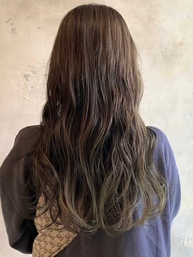 ニュイ(NUIT) ダブルカラーミルクティーベージュカラーブルーブラックブリーチ