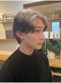 エンドカラー/メンズハイトーン/センターパート