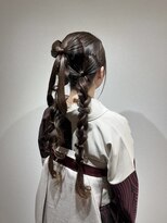 ノエル ヘアー アトリエ(Noele hair atelier)&nbsp;編み下ろしリボンツインテール