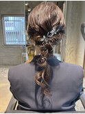 ヘアアレンジ/アレンジ/結婚式ヘア/あみおろし