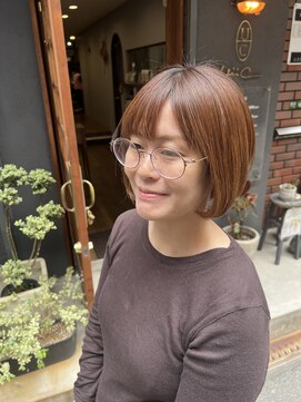 ウィーク 梅田(UiiC) お洒落ショート風ボブ 細めハイライト uiic umeda 中沢恵理